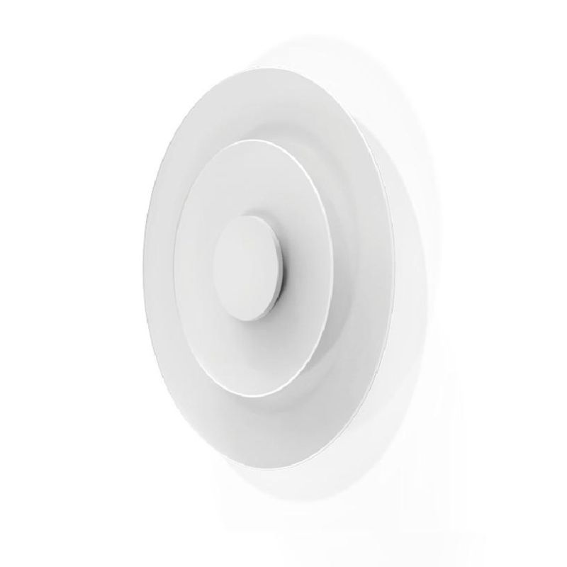 JOINT APPLIQUE ROTONDA D55 CM METALLO BIANCO LED 19W LUCE 2700K E 3000K MADE IN ITALY MODERNA LINEA LIGHT