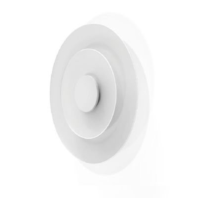 JOINT APPLIQUE ROTONDA D55 CM METALLO BIANCO LED 19W LUCE 2700K E 3000K MADE IN ITALY MODERNA LINEA LIGHT