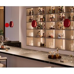 YO-YO SOSPENSIONE SINGOLA D25 CM IN ALLUMINIO 4 COLORI LED 16W LUCE 2700K-3000K MADE IN ITALY MODERNA