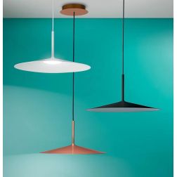 POE PLUS SOSPENSIONE SINGOLA BIANCA O NERA LED 15W LUCE 3000K MODERNA DELLA LINEA LIGHT Linea Light - Cristalensi Shop Online