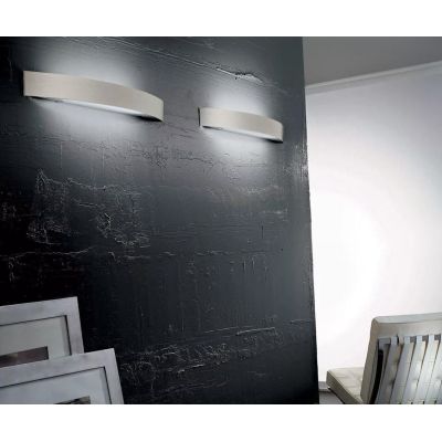 CURVE' LAMPADA DA PARETE 2 MISURE GRIGIA, BIANCO O CORTEN LED INTEGRATO LUCE 3000K LUCE SOPRA SOTTO
