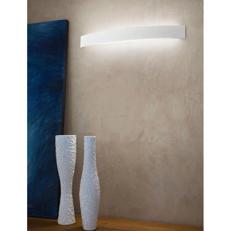 CURVE' LAMPADA DA PARETE 2 MISURE GRIGIA, BIANCO O CORTEN LED INTEGRATO LUCE 3000K LUCE SOPRA SOTTO