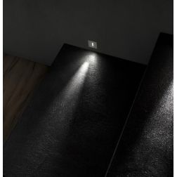 PETIT SEGNAPASSO ROTONDO O QUADRATO BIANCO IP20 LED 1W LUCE 3000K MODERNO MADE IN ITALY 2