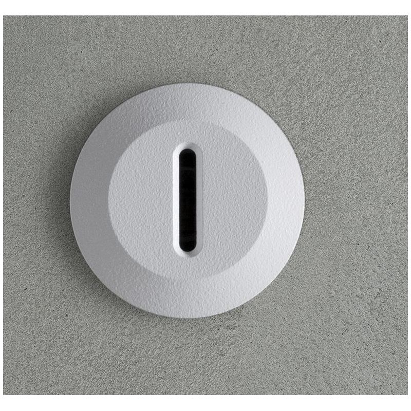 PETIT SEGNAPASSO ROTONDO O QUADRATO IP44 LED 1W LUCE 3000K BIANCO MODERNO MADE IN ITALY