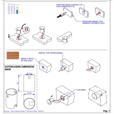 QUARA SEGNAPASSO DA ESTERNI ROTONDO O QUADRATO IP65 LED 1W LUCE 3000K BIANCO MADE IN ITALY