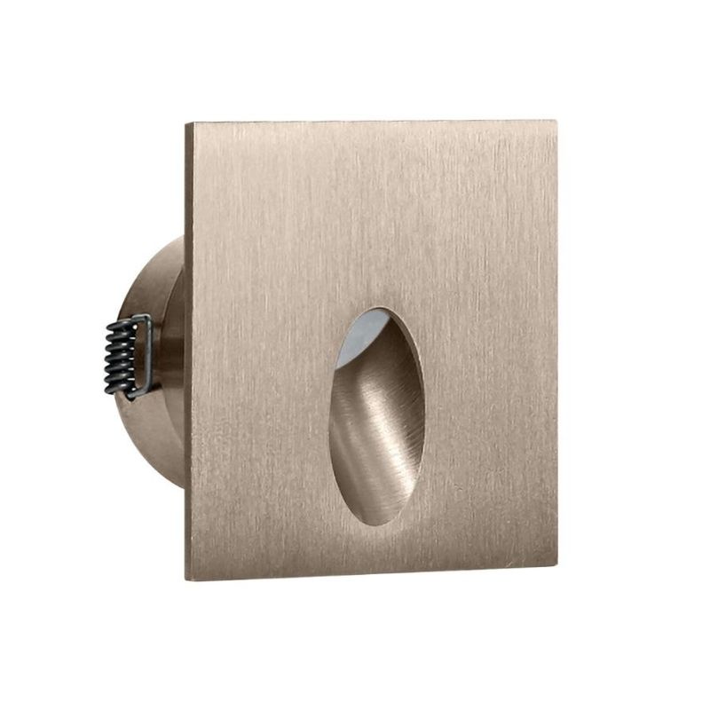QUARA SEGNAPASSO DA INTERNO NICHEL ROTONDO O QUADRATO IP44 LED 2W LUCE 3000K MADE IN ITALY