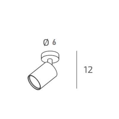 KORA SPOT ORIENTABILE IN METALLO NERO, BIANCO E SABBIA MODERNO CON LAMPADINA ATTACCO GU10
