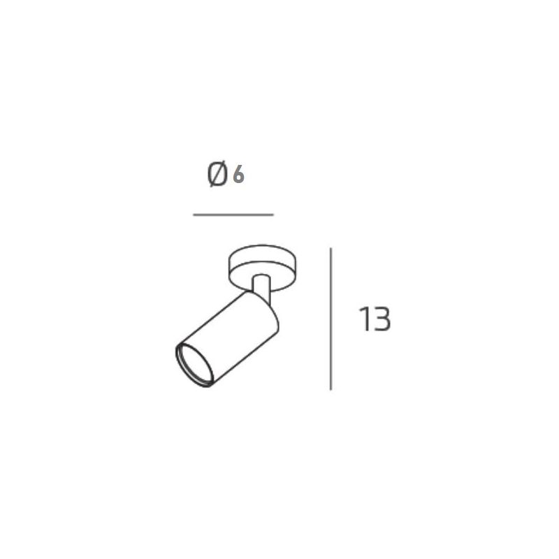 ISLA MICRO SPOT ORIENTABILE IN METALLO NERO, BIANCO E SABBIA LAMPADINA ATTACCO GU10