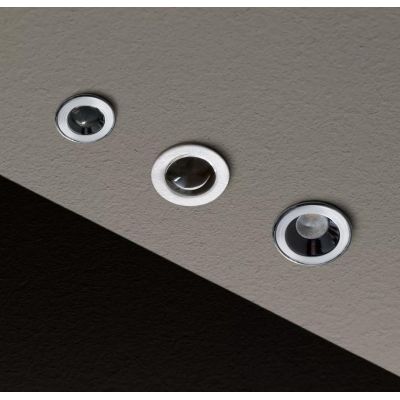 BIBOK FARETTO DA INCASSO A LED 1W LUCE 3000K BIANCO O CROMO IP44 MODERNO MADE IN ITALY LINEA LIGHT