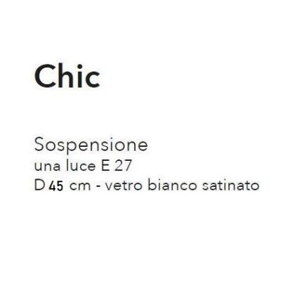 CHIC SOSPENSIONE SINGOLA A SFERA IN VETRO BIANCO SATINATO DIAMETRO CM 48 CRISTALENSI LUX - Cristalensi Shop Online