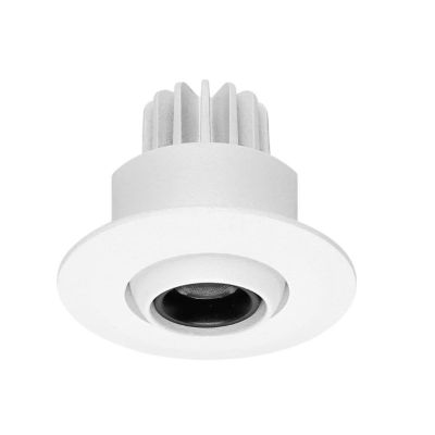 GHILEA FARETTO DA INCASSO LUCE ORIENTABILE LED 2W LUCE 3000K BIANCO E NERO MADE IN ITALY LINEA LIGHT