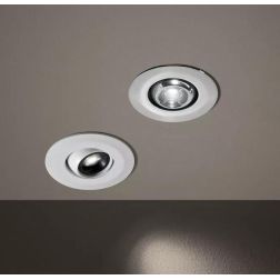 GHILEA FARETTO DA INCASSO LUCE ORIENTABILE LED 2W LUCE 3000K BIANCO E NERO MADE IN ITALY LINEA LIGHT