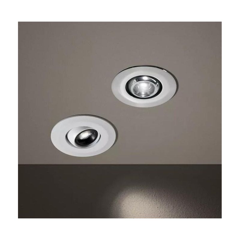 GHILEA FARETTO DA INCASSO LUCE ORIENTABILE LED 2W LUCE 3000K BIANCO E NERO MADE IN ITALY LINEA LIGHT