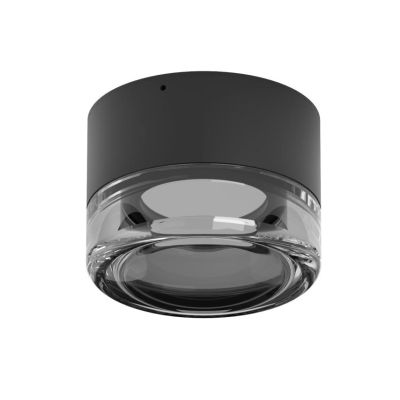 HORUS PLAIN PLAFONIERA APPLIQUE ROTONDA D12.6 CM CON VETRO FUME,AMBRA O TRASPARENTE LED 11W LUCE 3000K IP65