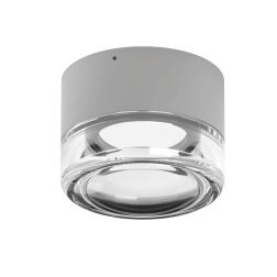 HORUS PLAIN PLAFONIERA APPLIQUE ROTONDA D12.6 CM CON VETRO FUME,AMBRA O TRASPARENTE LED 11W LUCE 3000K IP65