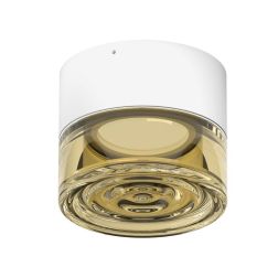 HORUS CONCENTRIC LAMPADA ROTONDA D12.6 CM CON VETRO FUME,AMBRA O TRASPARENTE LED 11W LUCE 3000K IP65