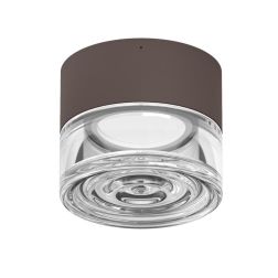 HORUS CONCENTRIC LAMPADA ROTONDA D12.6 CM CON VETRO FUME,AMBRA O TRASPARENTE LED 11W LUCE 3000K IP65