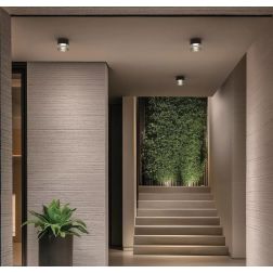 HORUS CONCENTRIC LAMPADA ROTONDA D12.6 CM CON VETRO FUME,AMBRA O TRASPARENTE LED 11W LUCE 3000K IP65 2