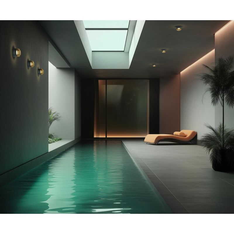 HORUS CONVEX LAMPADA ROTONDA D12.6 CM CON VETRO FUME,AMBRA O TRASPARENTE LED 11W LUCE 3000K IP65