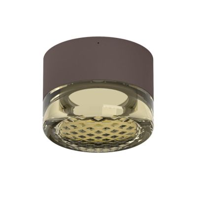 HORUS TEXTURED LAMPADA ROTONDA D12.6 CM CON VETRO FUME,AMBRA O TRASPARENTE LED 11W LUCE 3000K IP65