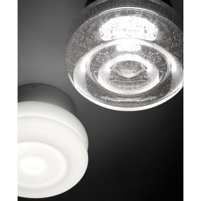 BLANK PLAFONIERA/APPLIQUE IP65 LED 11W LUCE 3000K 4 COLORI CON DIFFUSORE IN VETRO MODERNA LINEA LIGHT