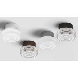 BLANK PLAFONIERA/APPLIQUE IP65 LED 11W LUCE 3000K 4 COLORI CON DIFFUSORE IN VETRO MODERNA LINEA LIGHT