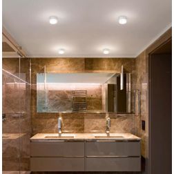 CHOBIN65 APPLIQUE SEMPLICE ROTONDA IP65 DESIGN MODERNO COLORE BIANCO ATTACCO GX53 DI STILNOVO Linea Light - Cristalensi Shop Onl 2