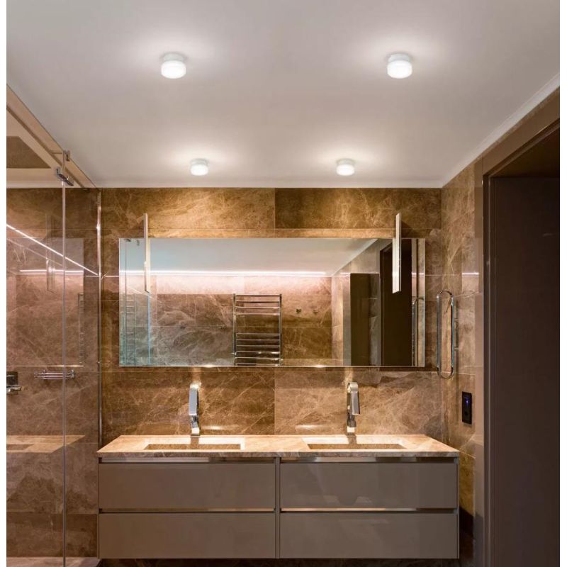 CHOBIN65 APPLIQUE SEMPLICE ROTONDA IP65 DESIGN MODERNO COLORE BIANCO ATTACCO GX53 DI STILNOVO Linea Light - Cristalensi Shop Onl