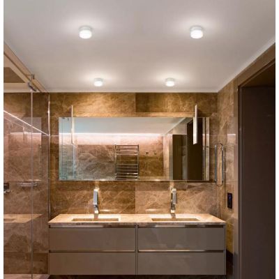 CHOBIN65 APPLIQUE SEMPLICE ROTONDA IP65 DESIGN MODERNO COLORE BIANCO ATTACCO GX53 DI STILNOVO Linea Light - Cristalensi Shop Onl