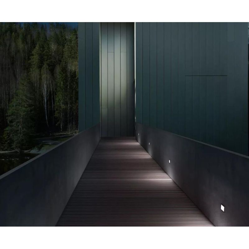 ENVELOPE SEGNAPASSO QUADRATO DA ESTERNO IP65 ALLUMINIO 3 COLORI LED 8W LUCE 3000K MADE IN ITALY