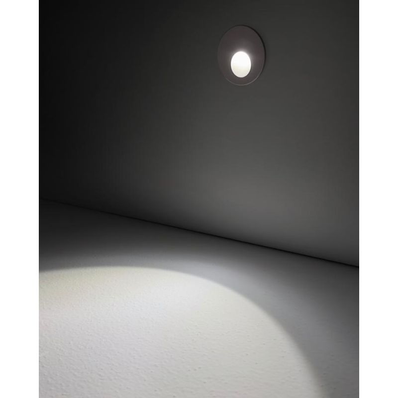QUARA SEGNAPASSO ROTONDO DA ESTERNO IP65 ALLUMINIO 2 COLORI LED 2,7W LUCE 2700K-3000K MADE IN ITALY
