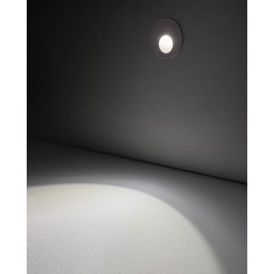 QUARA SEGNAPASSO ROTONDO DA ESTERNO IP65 ALLUMINIO 2 COLORI LED 2,7W LUCE 2700K-3000K MADE IN ITALY