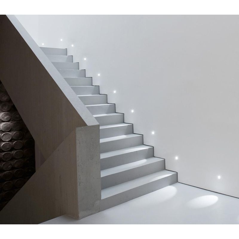 QUARA SEGNAPASSO ROTONDO DA ESTERNO IP65 ALLUMINIO 2 COLORI LED 2,7W LUCE 2700K-3000K MADE IN ITALY
