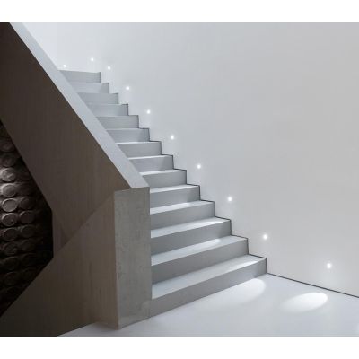 QUARA SEGNAPASSO ROTONDO DA ESTERNO IP65 ALLUMINIO 2 COLORI LED 2,7W LUCE 2700K-3000K MADE IN ITALY