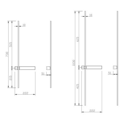 TANGENT APPLIQUE LINEARE NERA CON BASE SU LATO SINISTRO LED 14W LUCE 3000K H125 CM Redo Group - Cristalensi Shop Online