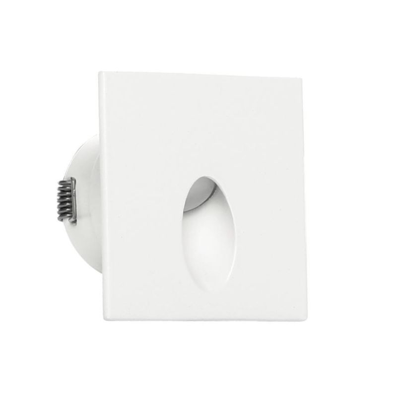 QUARA SEGNAPASSO QUADRATO DA ESTERNO IP65 ALLUMINIO 2 COLORI LED 2,7W LUCE 3000K MADE IN ITALY