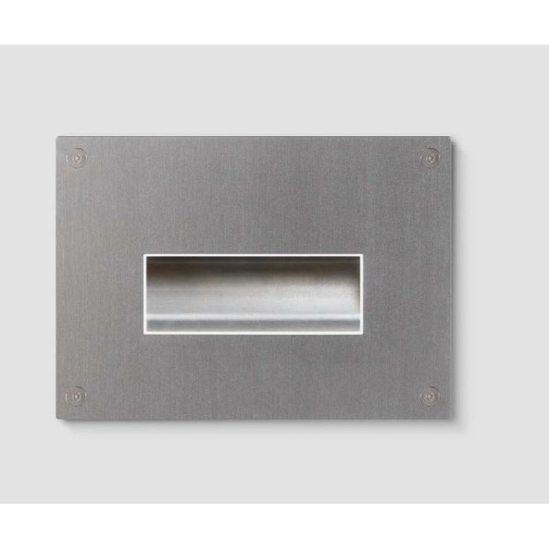 CHIM SEGNAPASSO RETTANGOLARE IN ACCIAIO IP66 LED 4,8W LUCE 3000K DA ESTERNO MADE IN ITALY LINEA LIGHT