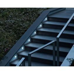 SAND APPLIQUE SEGNAPASSO IP65 LED 1W LUCE 3000K ROTONDO O QUADRATO MADE IN ITALY LINEA LIGHT 2