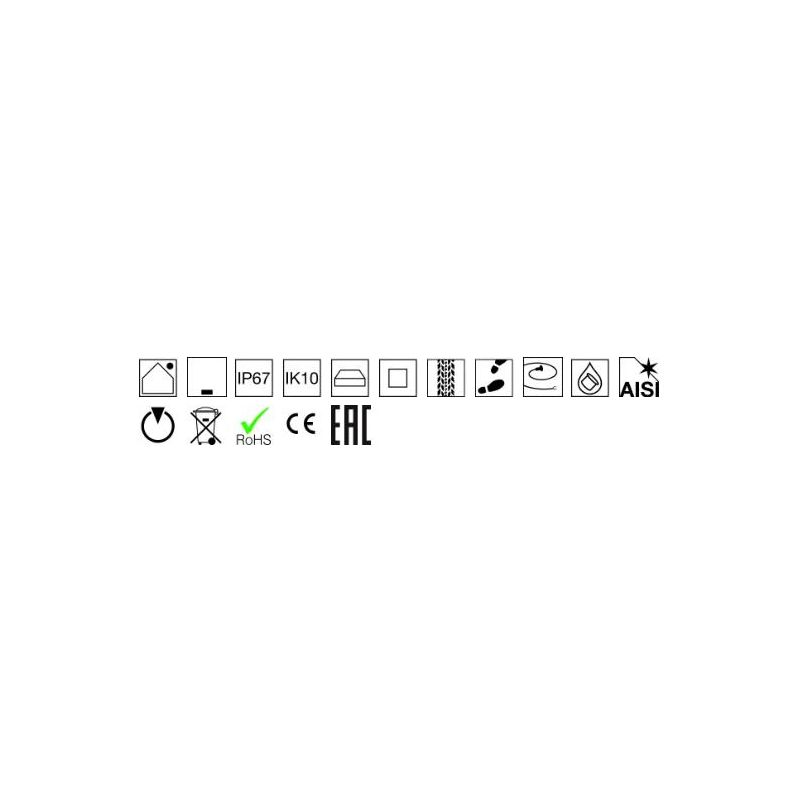 ALCOR 316 SEGNAPASSO 1 TAGLIO IN ACCIAIO IP67 LED 3W LUCE 3000K CALPESTABILE MADE IN ITALY LINEA LIGHT