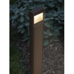 PEAK PALO DA GIARDINO 2 MISURE LED INTEGRATO LUCE 3000K ANTRACITE E MARRONE MADE IN ITALY LINEA LIGHT