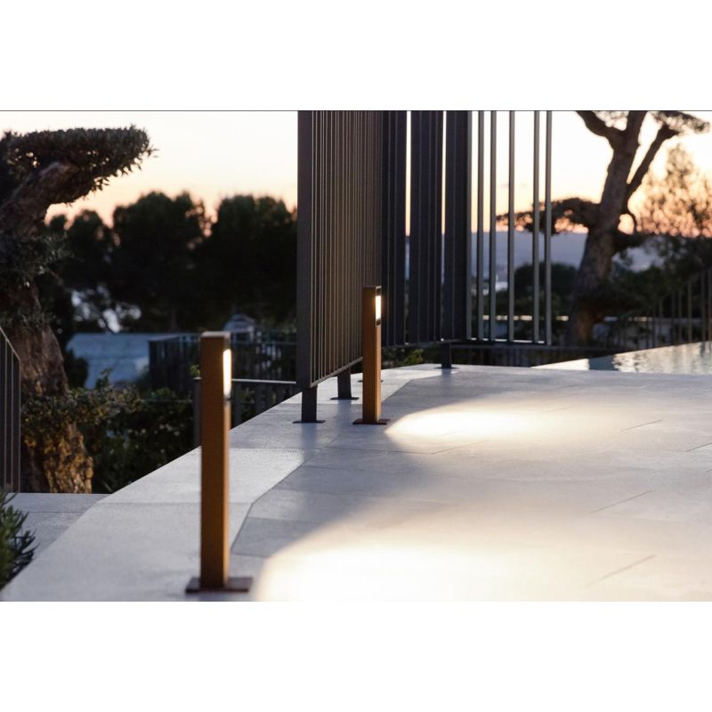 PEAK PALO DA GIARDINO 2 MISURE LED INTEGRATO LUCE 3000K ANTRACITE E MARRONE MADE IN ITALY LINEA LIGHT