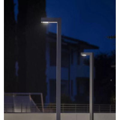 PEAK PALO DA GIARDINO H75 CM IP66 LED 11W LUCE 3000K ANTRACITE E MARRONE MADE IN ITALY LINEA LIGHT