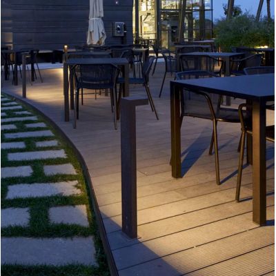 PEAK PALO DA GIARDINO H75 CM IP66 LED 11W LUCE 3000K ANTRACITE E MARRONE MADE IN ITALY LINEA LIGHT