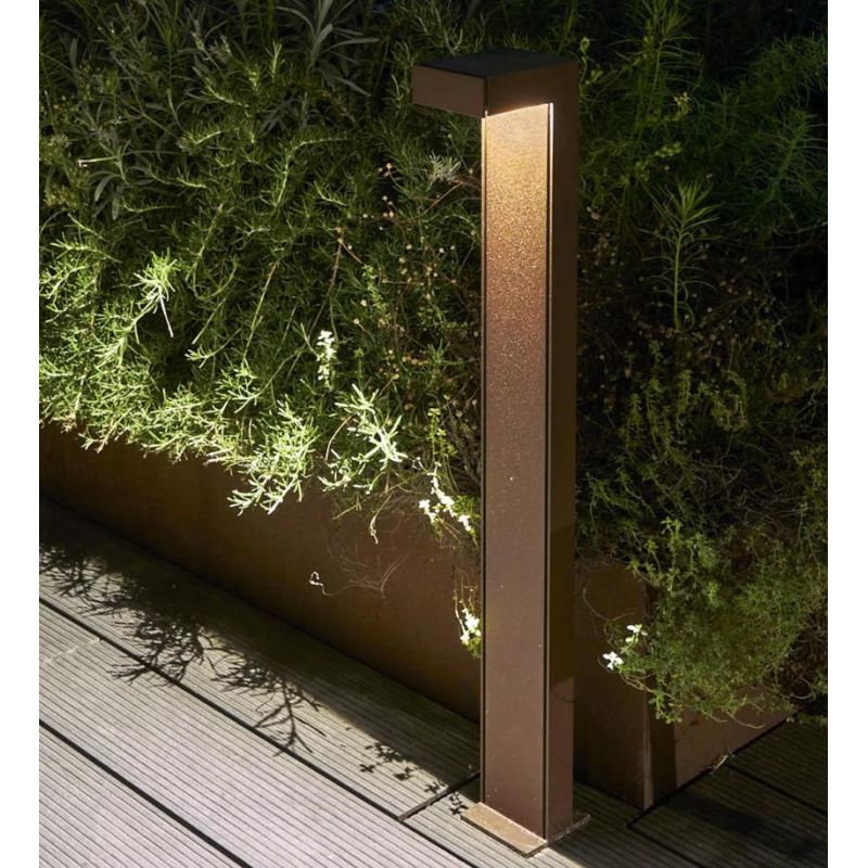 PEAK PALO DA GIARDINO H75 CM IP66 LED 11W LUCE 3000K ANTRACITE E MARRONE MADE IN ITALY LINEA LIGHT