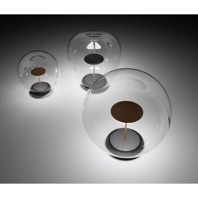 ROLLING SKY LAMPADA DA GIARDINO CON SFERA D30 CM IP65 LED 10W LUCE 2700K-3000K NERA O MARRONE MADE IN ITALY