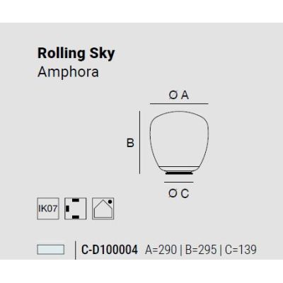ROLLING SKY LAMPADA DA GIARDINO CON SFERA TRASPARENTE IP65 LED 10W LUCE 2700K-3000K NERA O MARRONE MADE IN ITALY