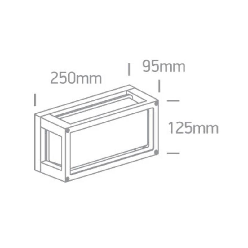 67420 LAMPADA DA PARETE DA ESTERNI IP54 IN ALLUMINIO BIANCO LAMPADINA ATTACCO E27 MODERNA ONE LIGHT