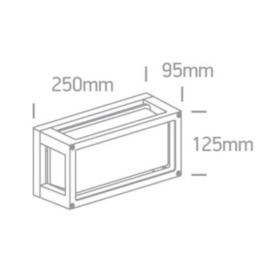 67420 LAMPADA DA PARETE DA ESTERNI IP54 IN ALLUMINIO BIANCO LAMPADINA ATTACCO E27 MODERNA ONE LIGHT