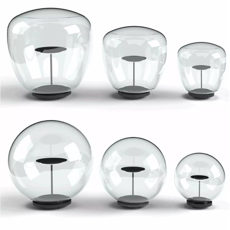 ROLLING SKY LAMPADA DA GIARDINO CON SFERA TRASPARENTE IP65 LED 17W LUCE 2700K-3000K NERA O MARRONE MADE IN ITALY