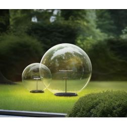 ROLLING SKY LAMPADA DA GIARDINO CON SFERA D50 CM IP65 LED 22W LUCE 2700K-3000K NERA O MARRONE MADE IN ITALY